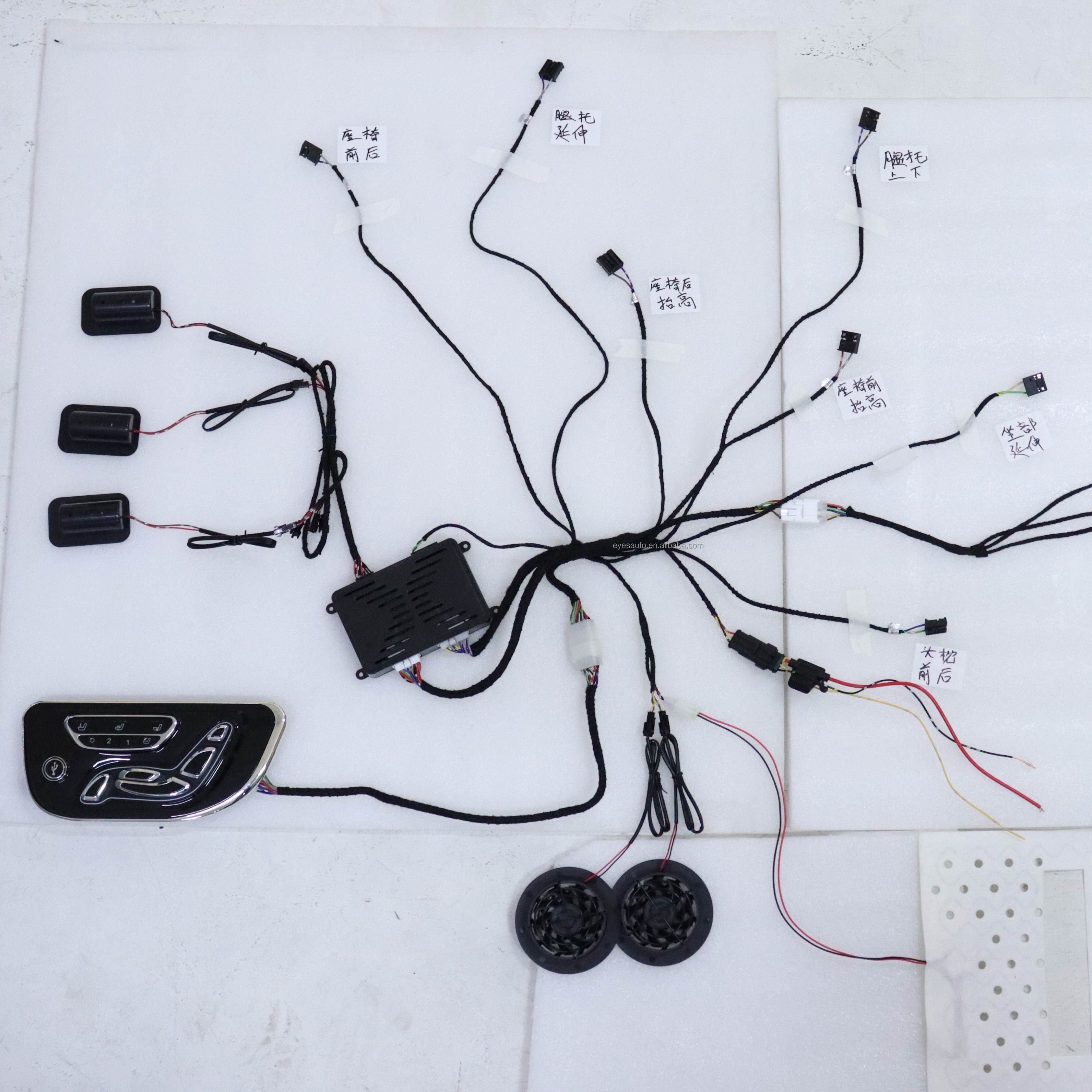 Car Motorhome Multi-function Switch 12-way Seat Controller That Controls Heating Cooling Massage Footrest Headrest Back